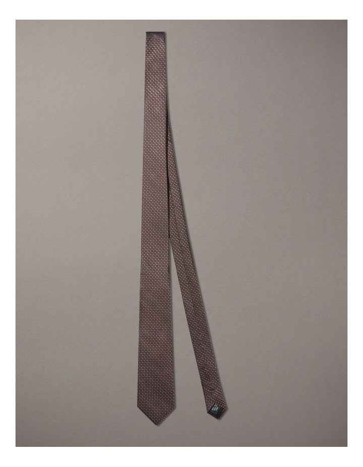 Diamond Silk Tie in Brown