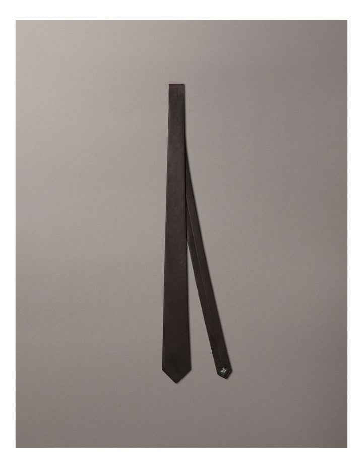 Plain Silk Tie in Brown