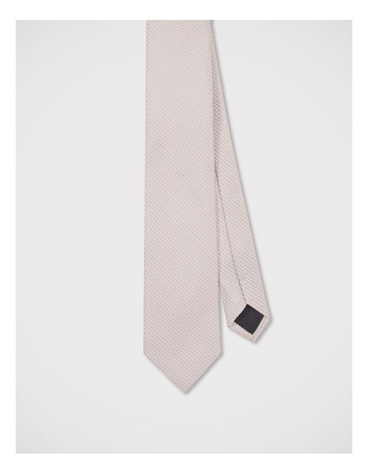Dobby Textured Tie in Grey