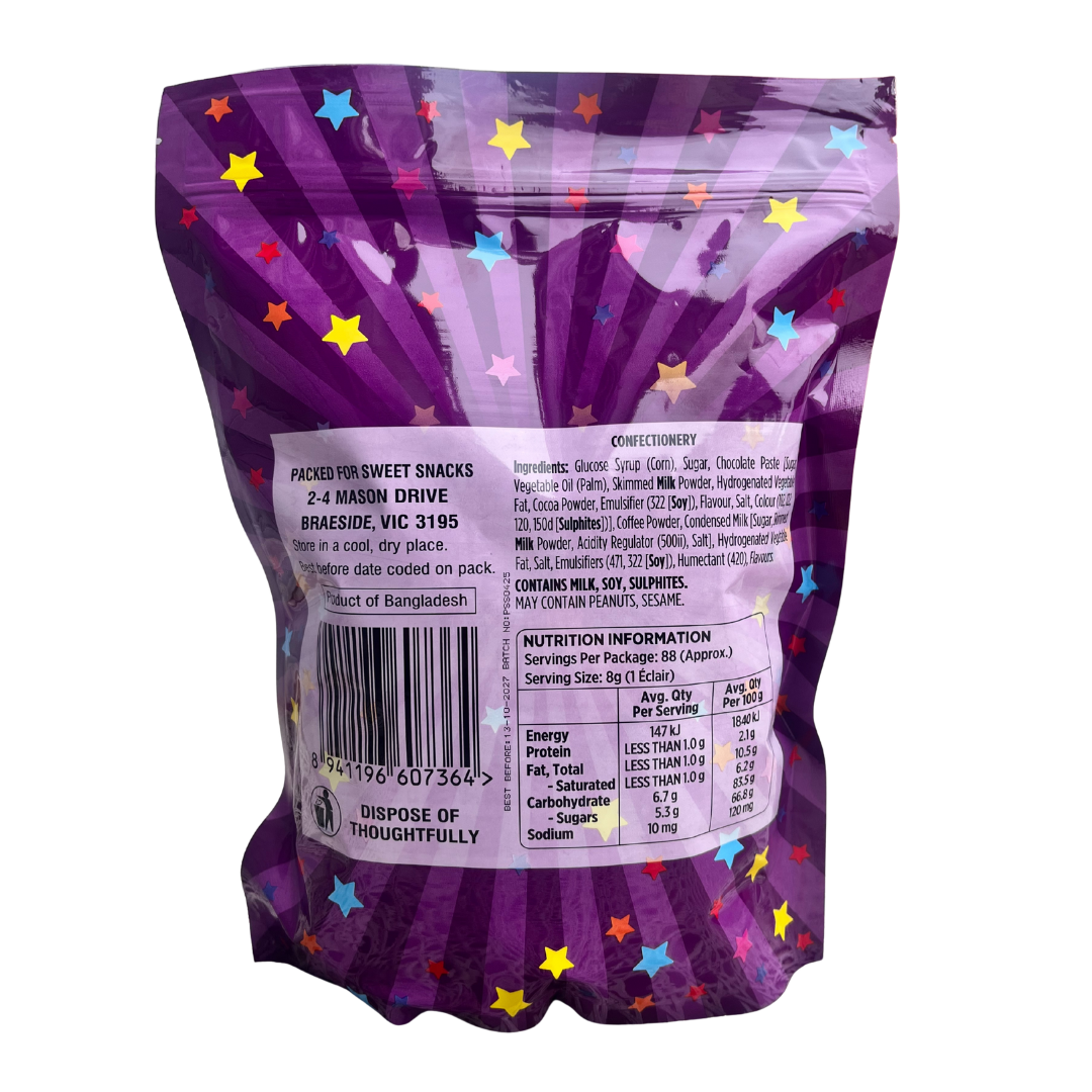Kandy man assorted eclairs stand up bag 700g