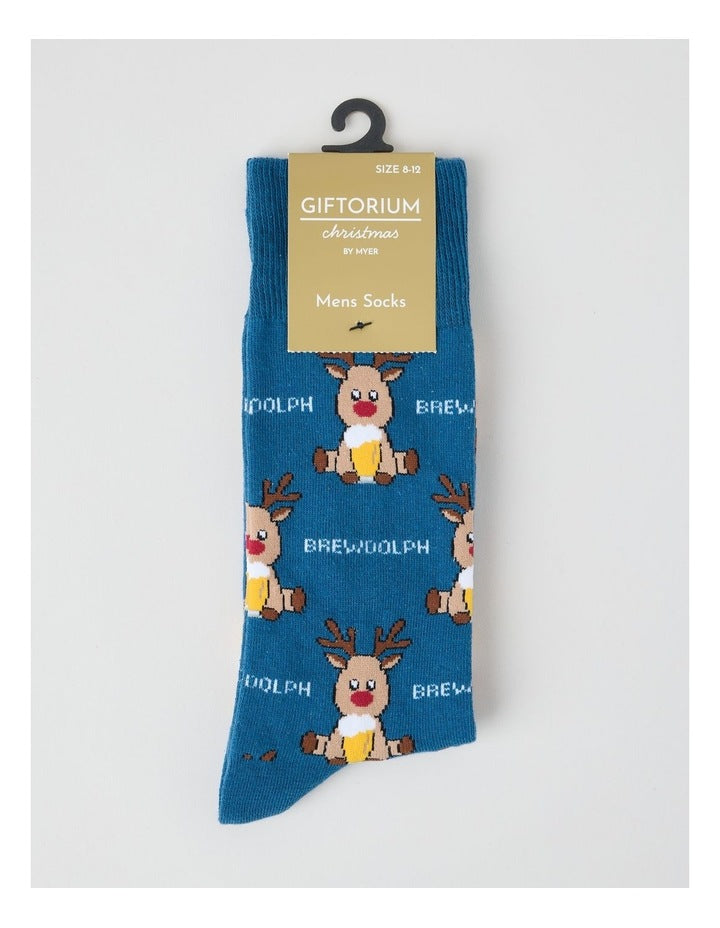 Brew-Dolph Christmas Sock
