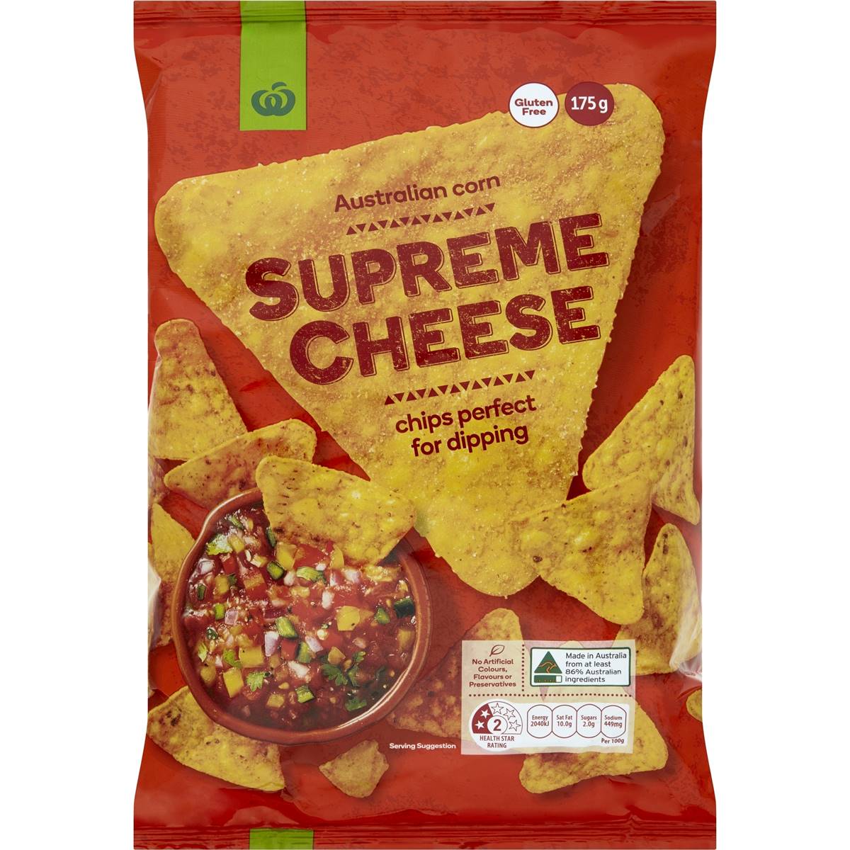 Woolworths Supreme Cheese Corn Chips 175g