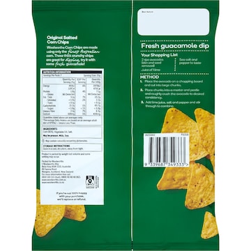 Woolworths Original Salted Corn Chips 175g