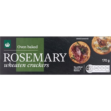 Woolworths Rosemary Wheaten Crackers 170g