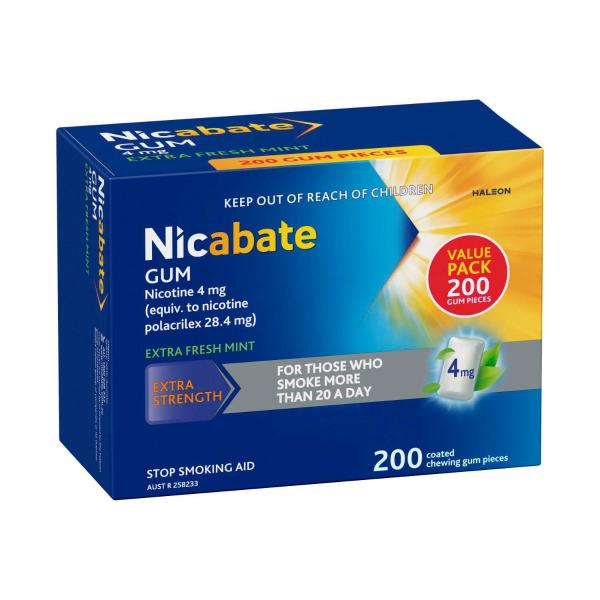 NICABATE CHEWING GUM EXTRA FRESH MINT 4MG