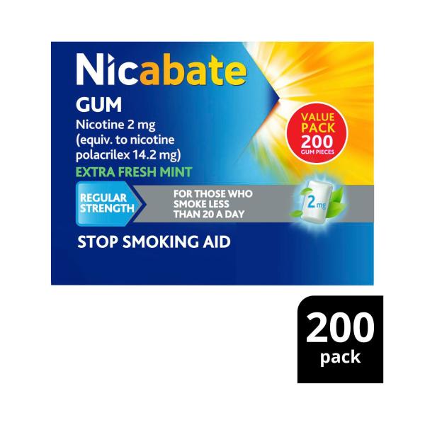 NICABATE CHEWING GUM EXTRA FRESH MINT 2MG