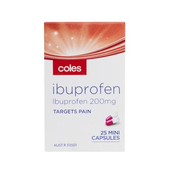 COLES IBUPROFEN MINI CAPSULES BOTTLE