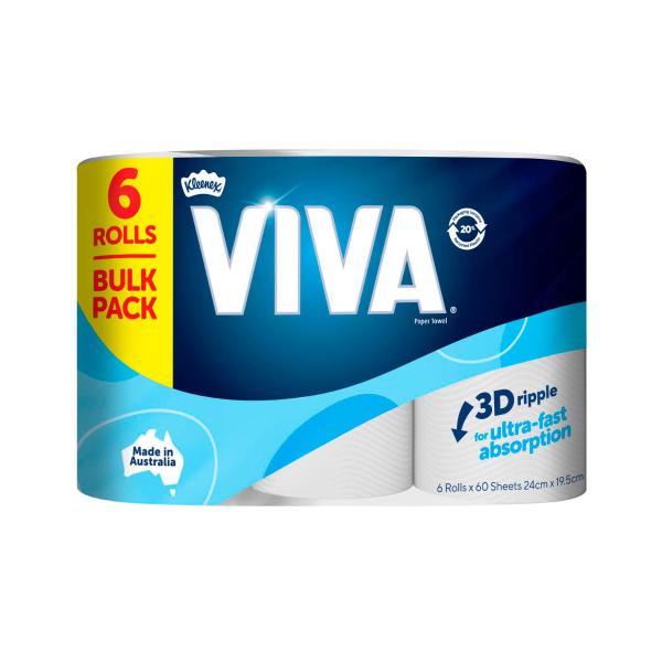 VIVA PAPER TOWEL WHITE 6PK
