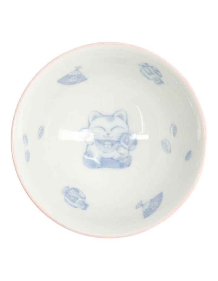 Kawaii Rice Bowl 11.5x6cm Cat Neko Fortune Pink