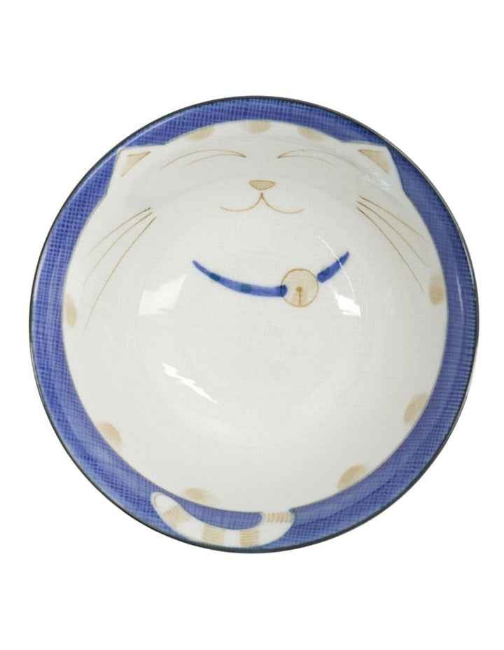 Kawaii Neko Cat Tayo Bowl 13x6.5cm Blue
