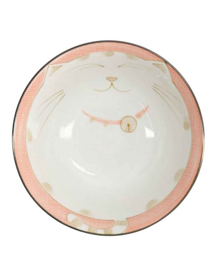 Kawaii Neko Cat Tayo Bowl 13x6.5cm Pink