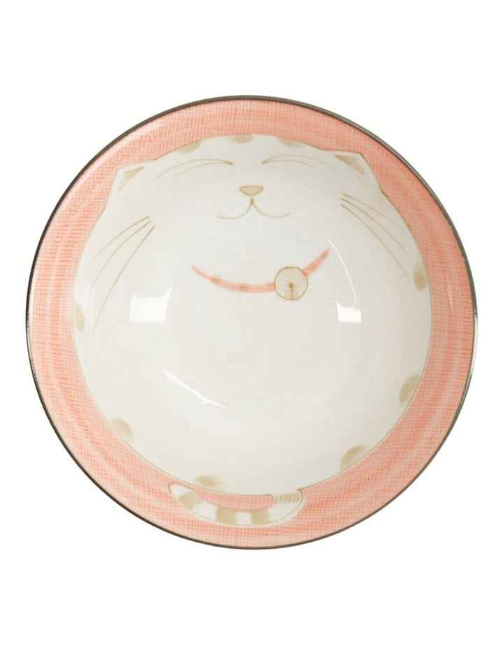 Kawaii Neko Cat Tayo Bowl 15x7cm Pink
