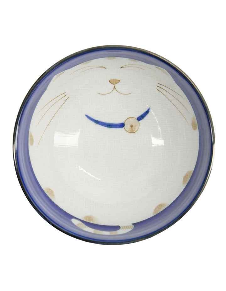 Kawaii Neko Cat Bowl 16x8.5cm Blue