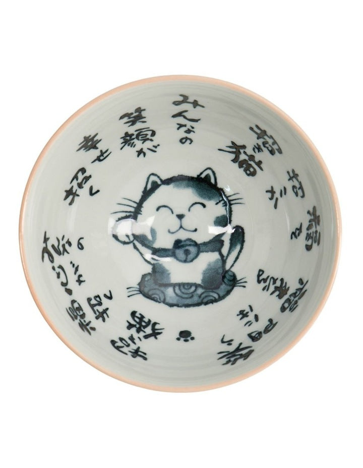 Kawaii Rice Bowl 11.5x6cm Cat Neko Blessed Pink