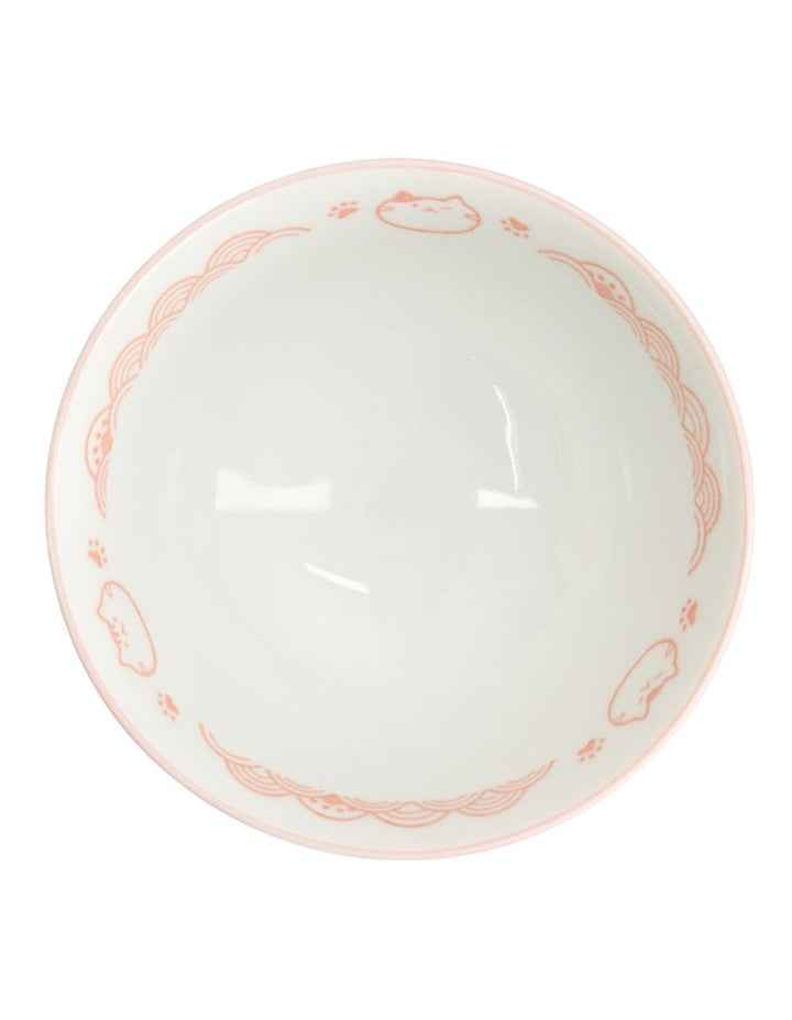 Kawaii Rice Bowl 11.5x6cm Cat Neko Nami Pink