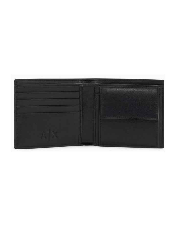 PLAIN LEATHER BIFOLD WITH COIN POCKET BLACK