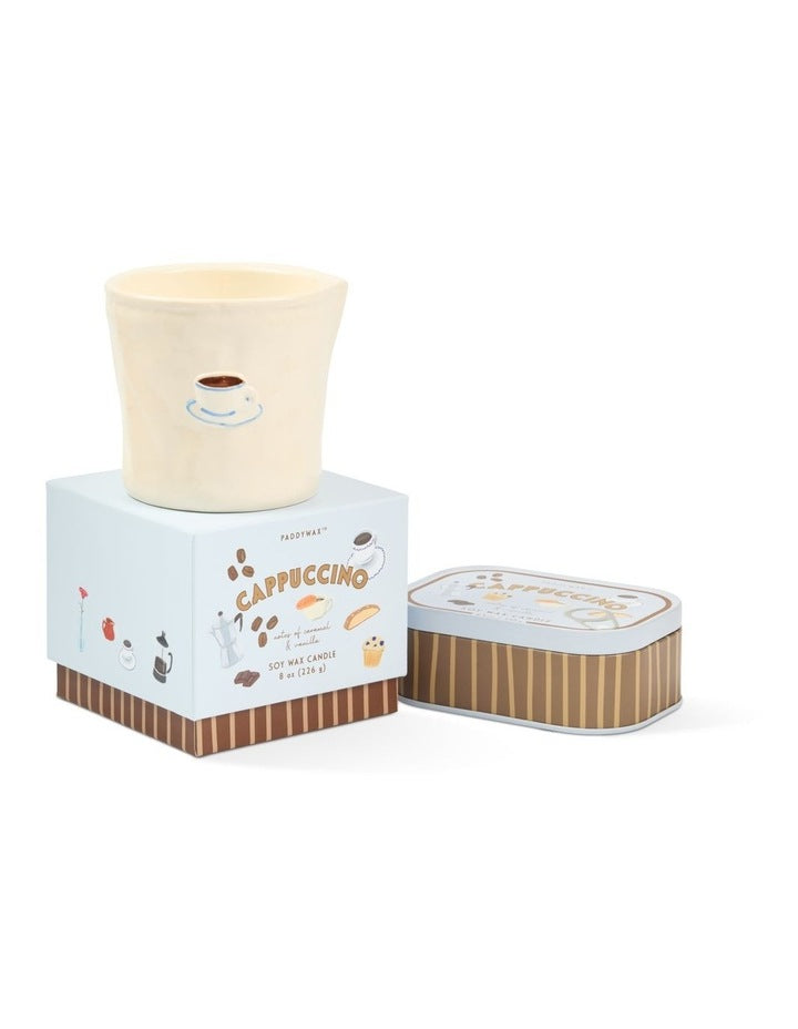 Bistro 8oz Ceramic with Embossed Printed Box in Cappuccino