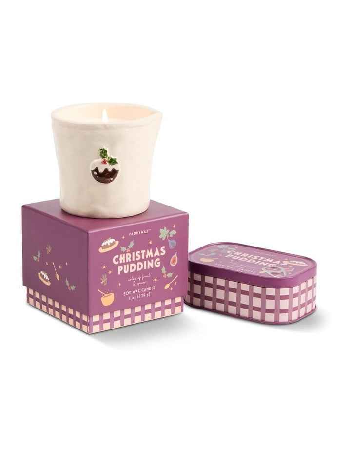 Bistro 8oz Ceramic w/ Embossed Christmas Pudding & Printed Box - Christmas Pudding