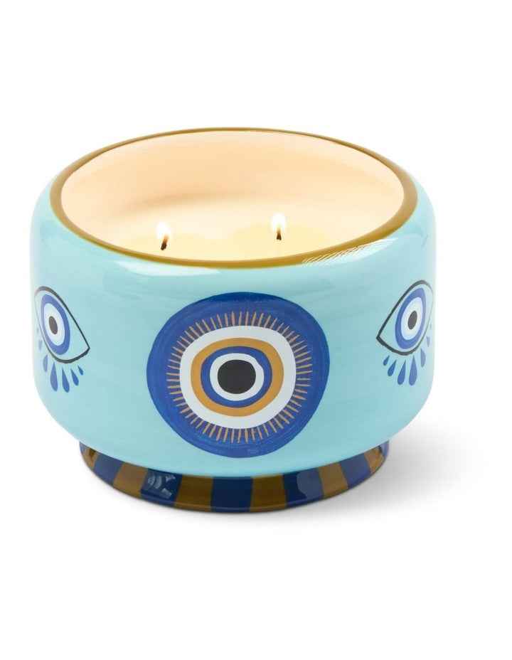 A dopo 24 oz Ceramic Eye Candle - Incense & Smoke