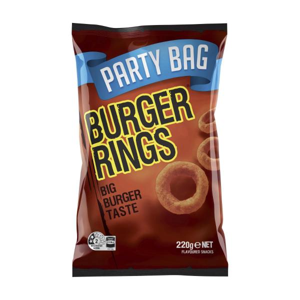 Burger Snacks Party Size Bag