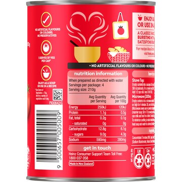 Heinz Big Red Condensed Tomato Soup 420g