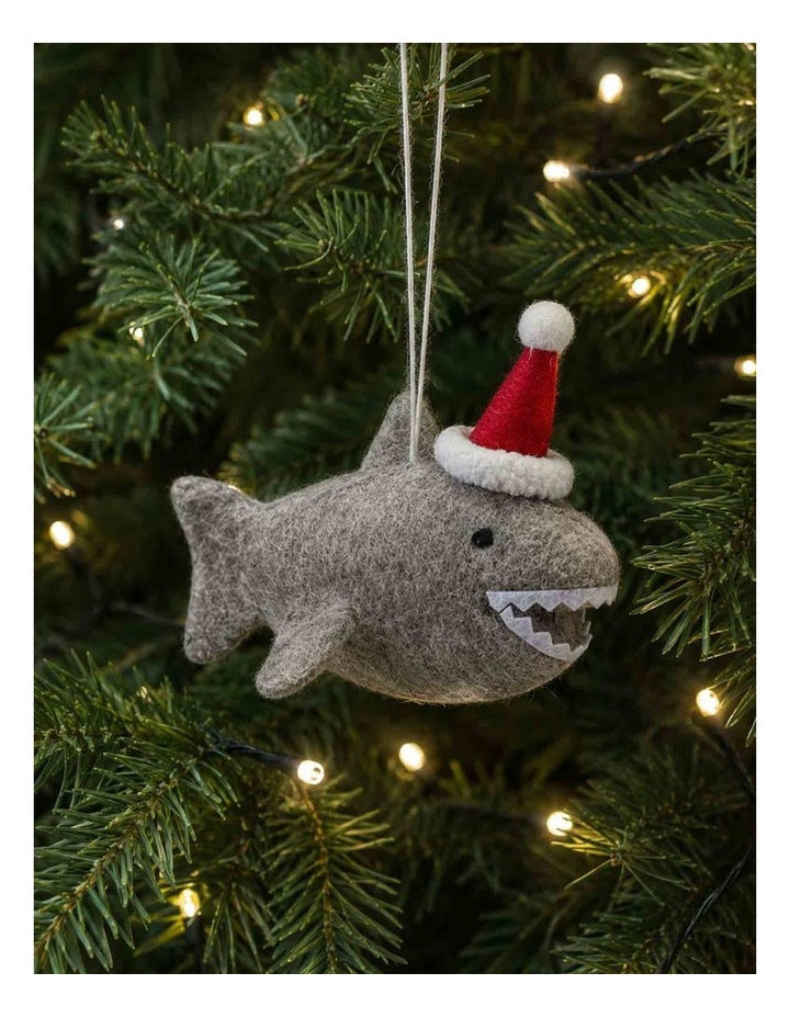 Felt Ornament Santa Shark