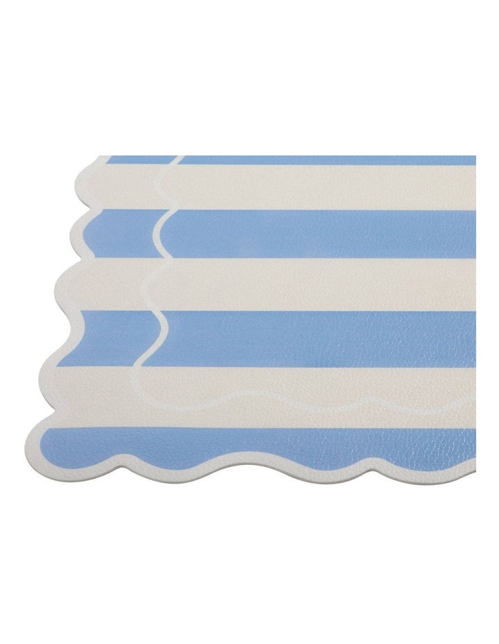 Banda Stripes Scallop Placemat 45x30cm Blue