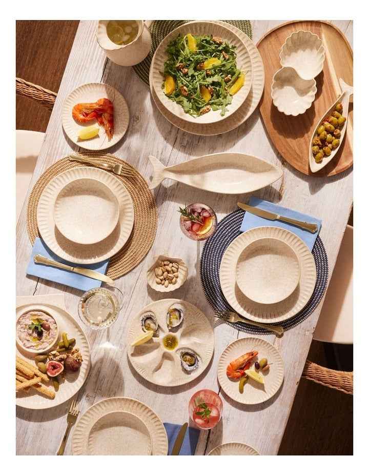 Il Mare Round Embossed Platter 32cm Sand