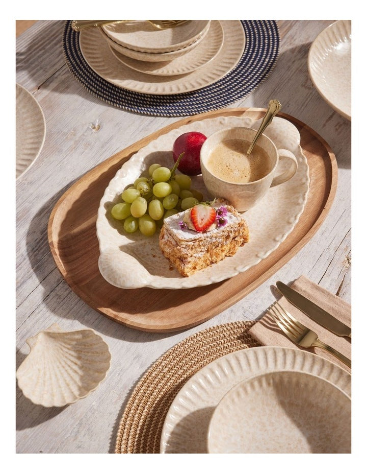 Il Mare Conchiglia Oval Platter 38x23cm Sand