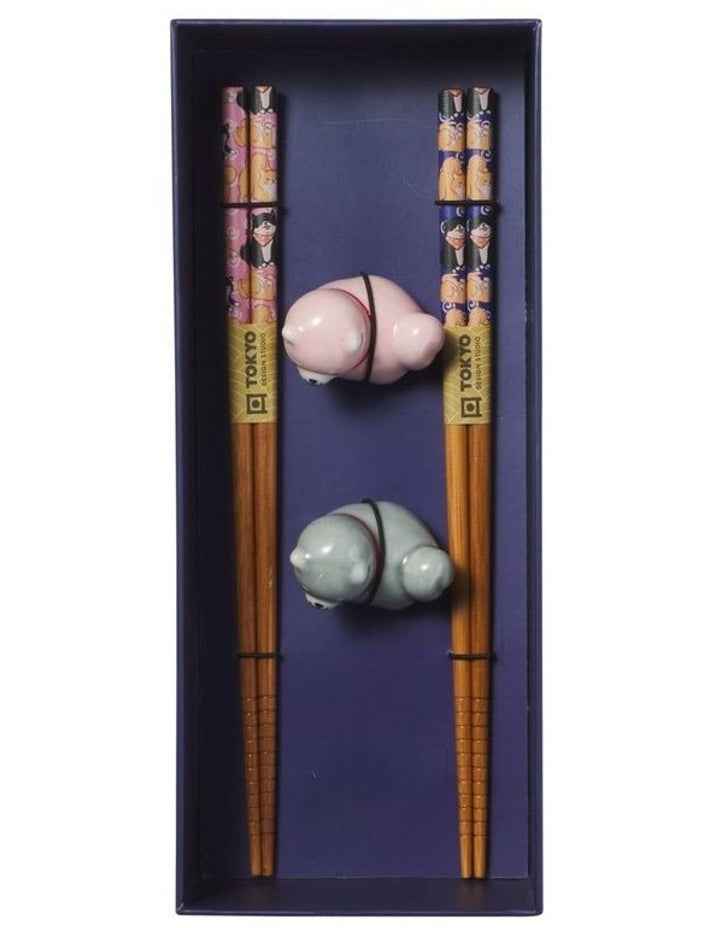 Chopstick Shiba Dog Chopsticks with Rest 4pc Gift Boxed Assorted