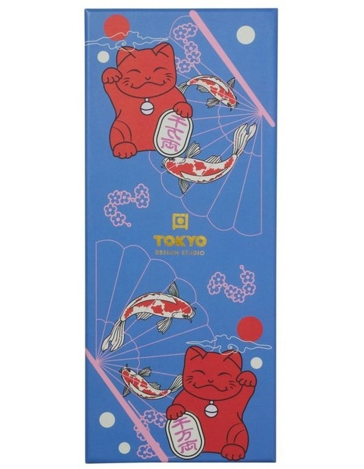 Chopstick Lucky Cat Chopsticks with Rest Hanami 4pc Gift Boxed Assorted