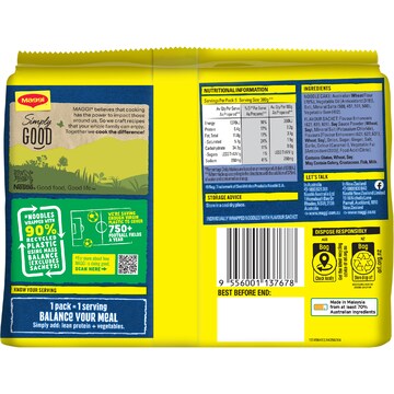 Maggi 2 Minute Oriental Flavour Instant Noodles 370g 5 pack