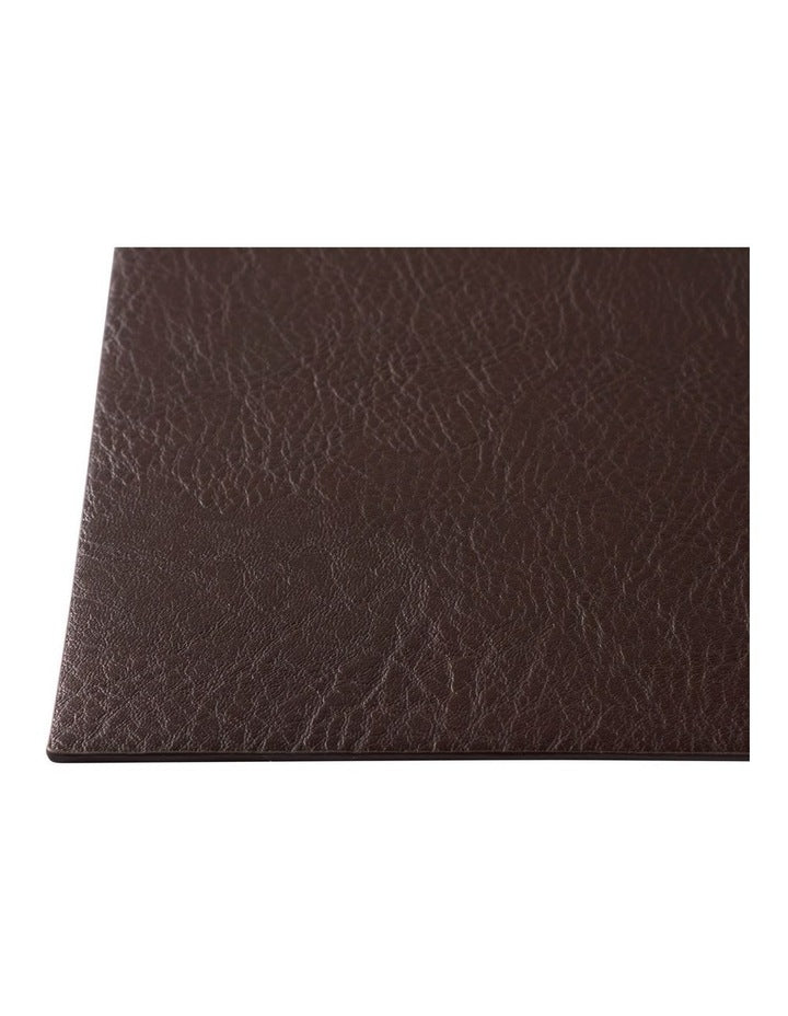 Table Accents Leather Look Placemat 43x30cm Chocolate