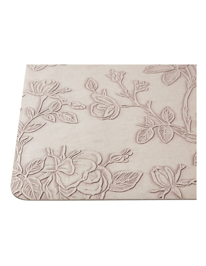 Table Accents Embossed Placemat 43x30cm Taupe Floral