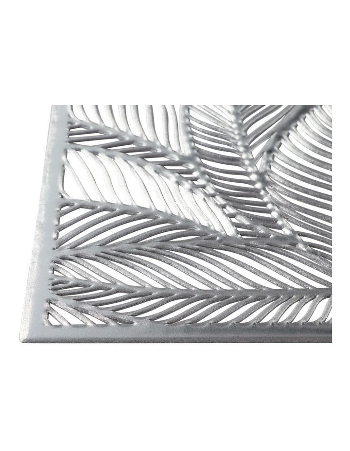 Table Accents Cut-Out Placemat 45x30cm Leaf Silver