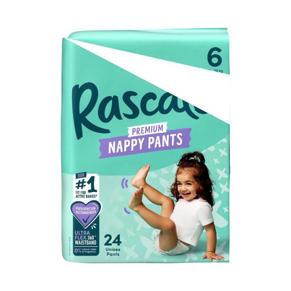 RASCALS PREMIUM NAPPY PANTS SIZE 6 (15-20KG) 24 PACK
