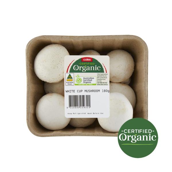 ORGANIC MUSHROOM:WHITE:.:180 GRAM