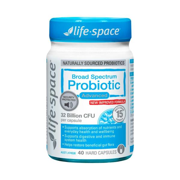 LIFE-SPACE BROAD SPECTRUM PROBIOTIC ADVANCED 40 CAPS