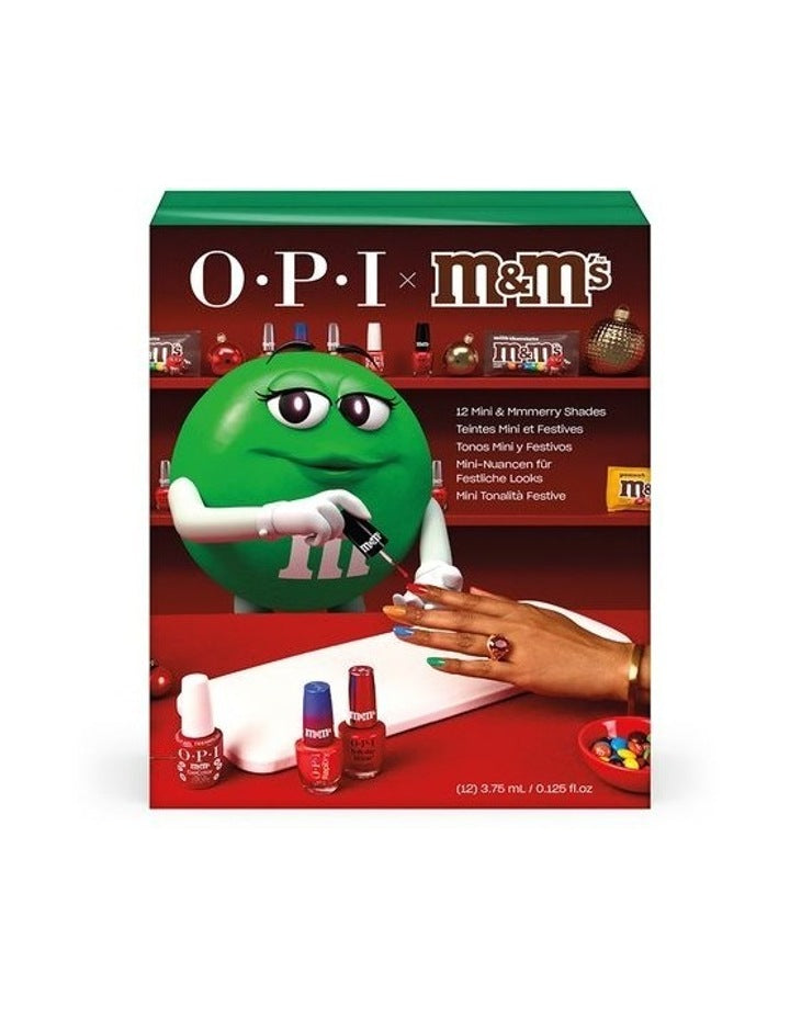 OPI x M&M's Collection Mini Nail Lacquer 12PC Advent Calendar 12x3.75ml