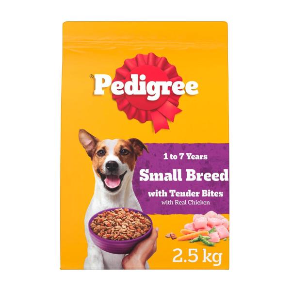 PEDIGREE ADULT SMALL BREED DRY DOG FOOD WITH REAL CHICKEN 2.5KG
