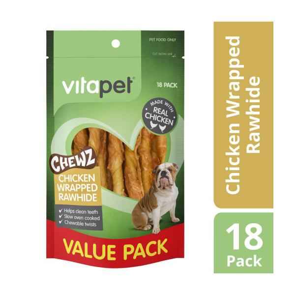 Chewz Chicken Wrapped Rawhide Sticks Dog Treat