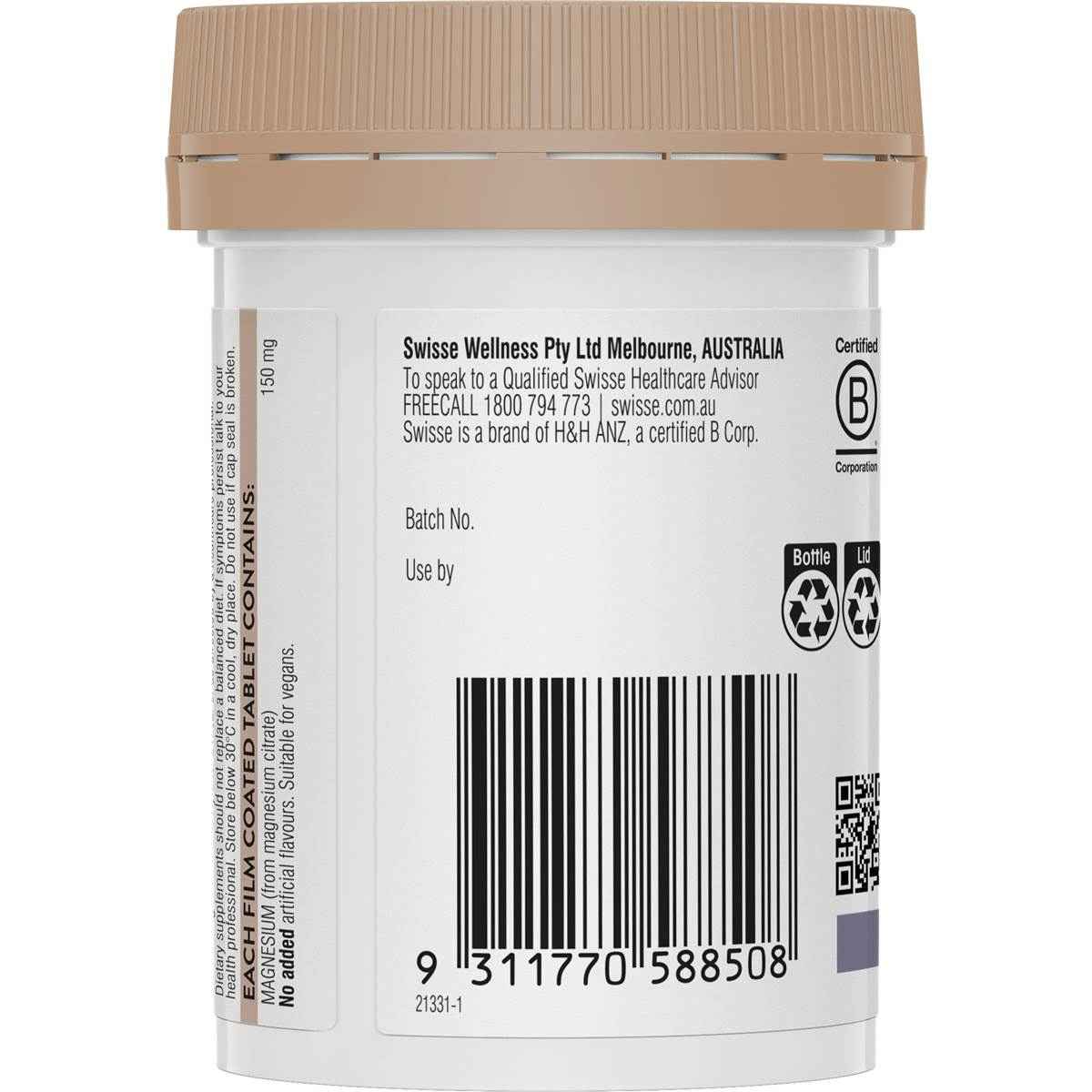 Swisse Ultiboost Magnesium Tablets 60 pack (Sale)