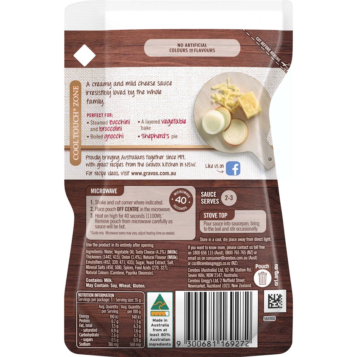 Gravox Cheese Sauce Liquid Pouch 165g