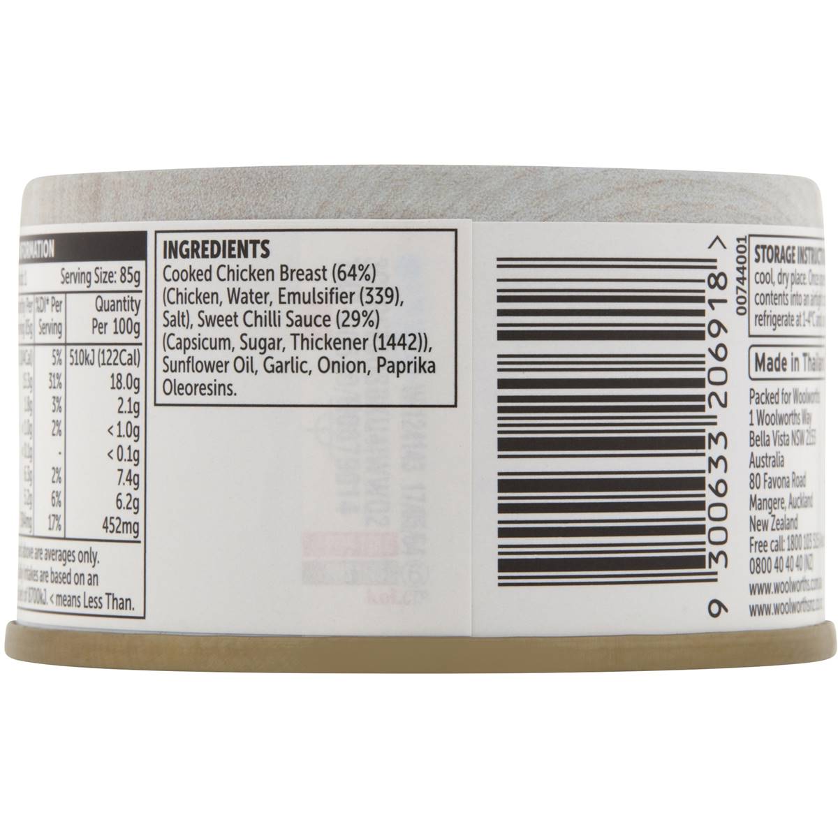 Woolworths Chicken Sweet Chilli 85g