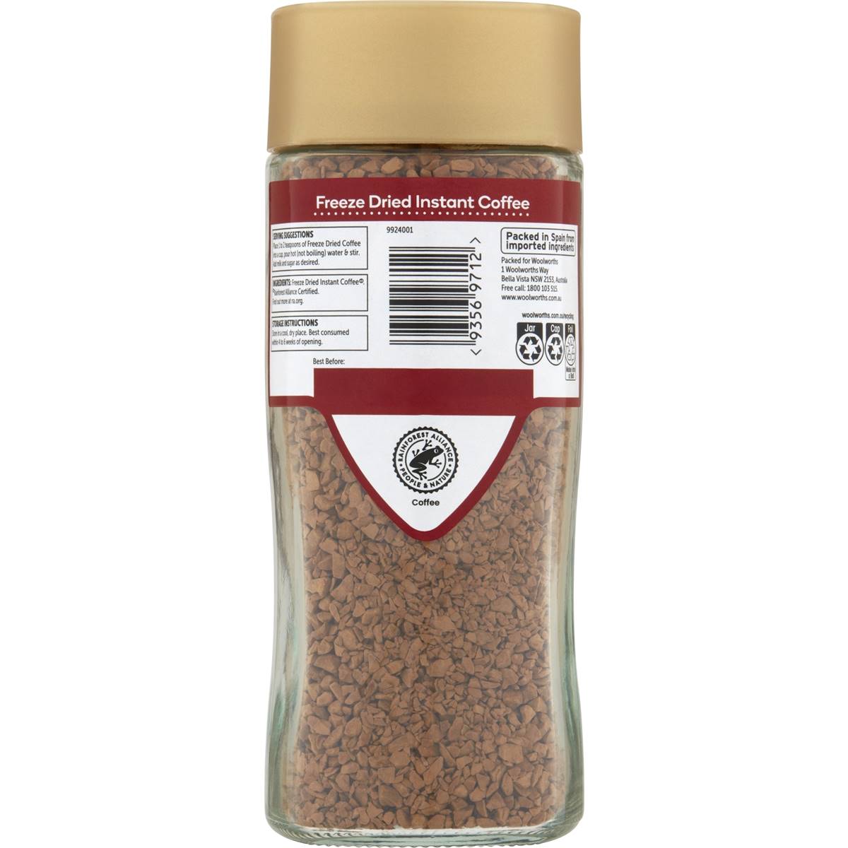 Woolworths Freeze Dried Coffee Original 100G