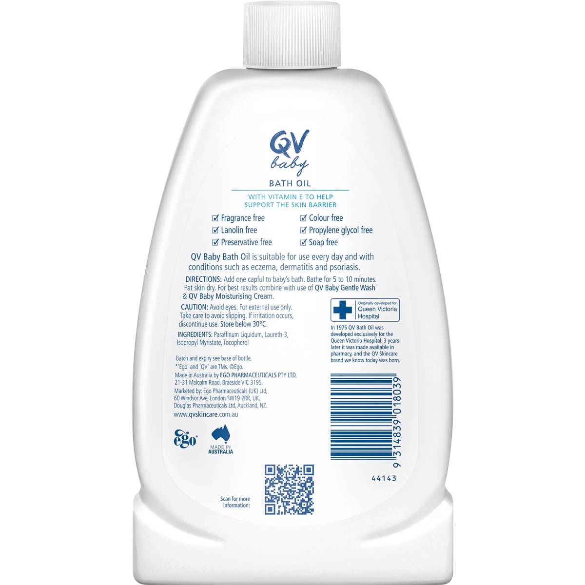 QV Baby Bath Oil 500ml