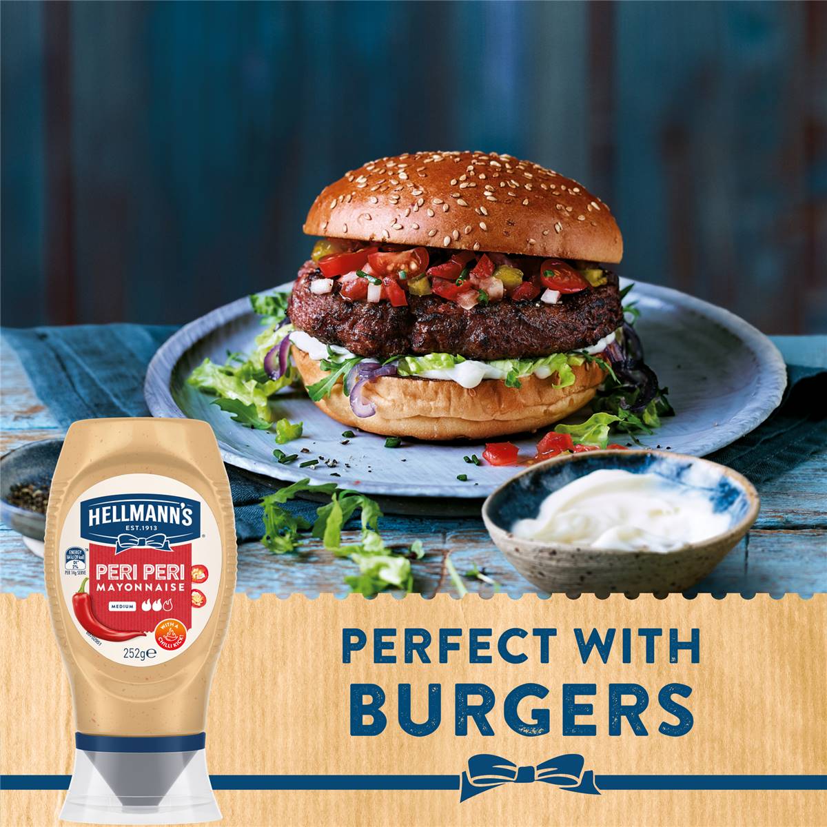 Hellmann's Spicy Peri Peri Chilli Mayonnaise 252g