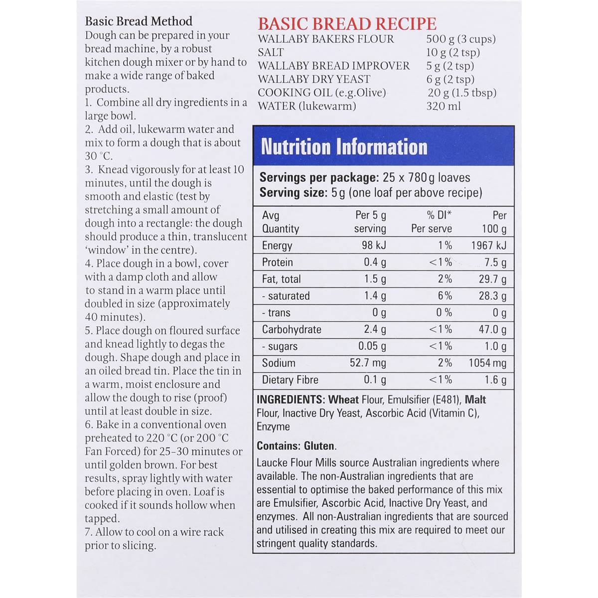 Wallaby Bread Improver 125g