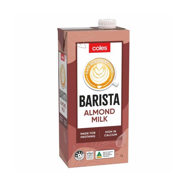 COLES BARISTA ALMOND MILK 1 LITRE