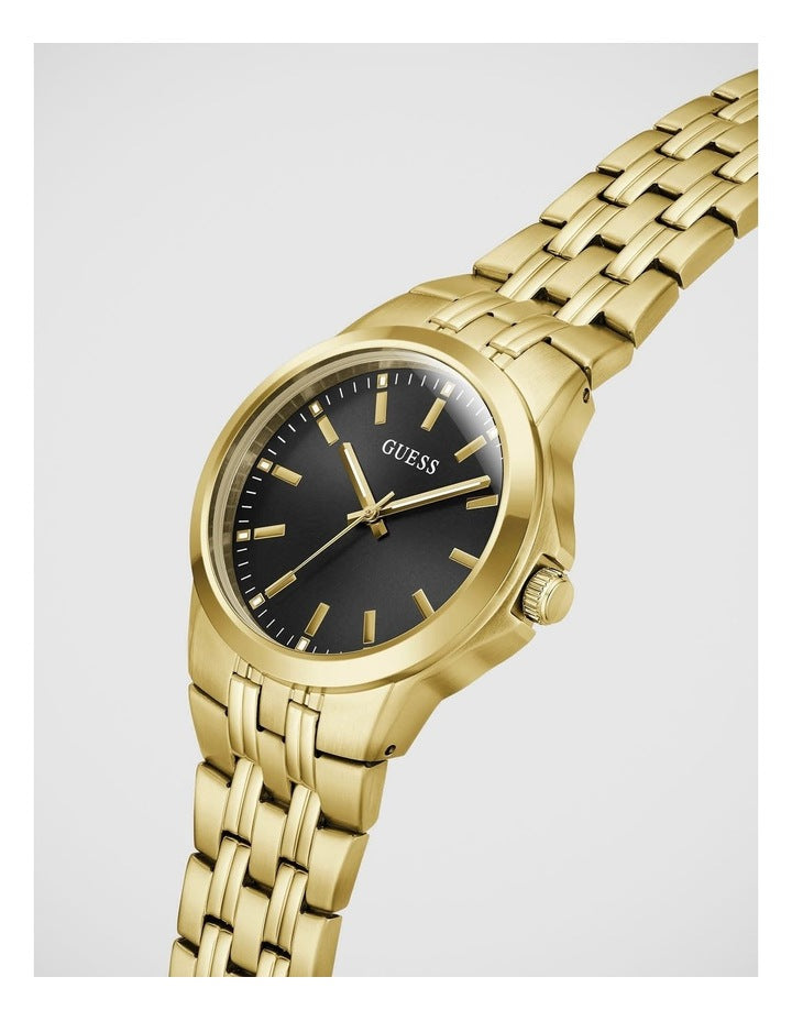 GUESS Mens Gold-Tone Analogue Watch